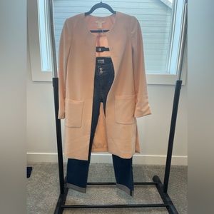 H&M Long Line Open Blazer - Blush - Size 4